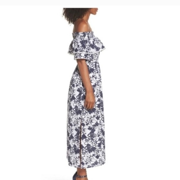Chelsea28 summer off the shoulder ruffle maxi floral dress size 4 - Picture 4 of 16